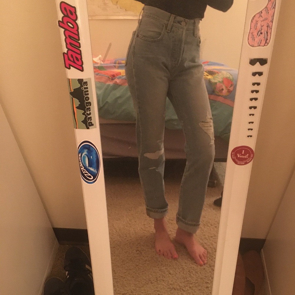 Levi’s 501 Distressed Straight Leg Jeans